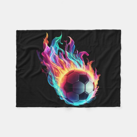 Soccer Ball _1  Fleece Deken (Voorkant (Horizontaal))