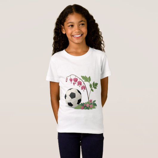 Soccer Ball and Bleeding Heart T-shirt (Voorkant volledig)