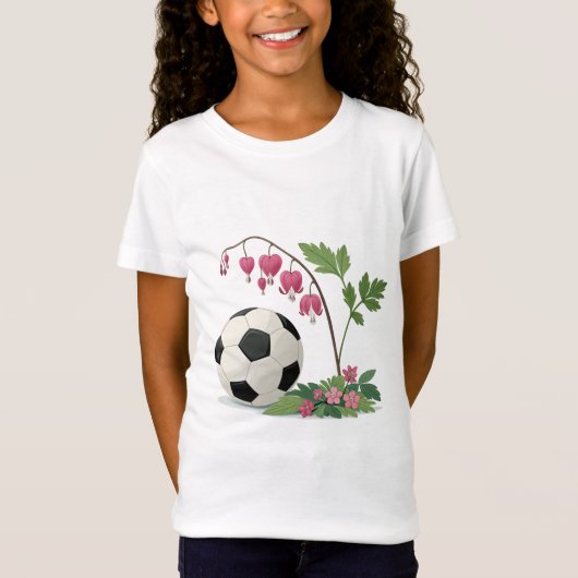 Soccer Ball and Bleeding Heart T-shirt (Voorkant)