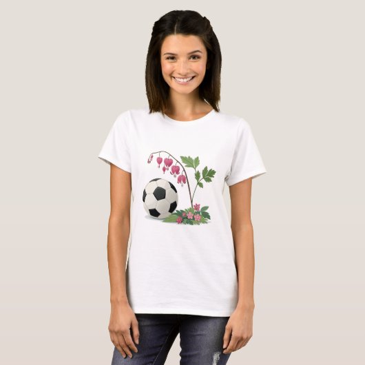 Soccer Ball and Bleeding Heart T-shirt (Voorkant volledig)