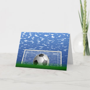 Soccer ball and net, popular design kaart