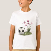 Soccer Ball and Orchidaceae T-shirt (Voorkant)
