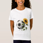 Soccer ball and sunflower t-shirt (Voorkant)
