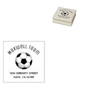 Soccer Ball Arch Family Address Rubberstempel (Gestempeld)