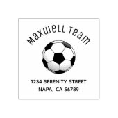 Soccer Ball Arch Family Address Rubberstempel (Afrduk)