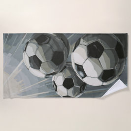Soccer Ball Art – Dynamic Football Design Strandlaken