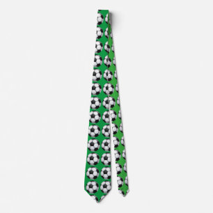 Soccer Ball Art Pattern Green Tie Stropdas