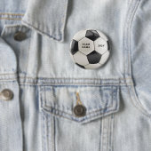 Soccer Ball Button Pin | Custom Team Name Buttons (In situ)