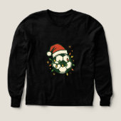 Soccer Ball Christmas Lights Santa Hat Funny (Voorkant)