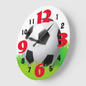 Soccer Ball Clock with Large Numbers Grote Klok (Hoek)