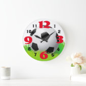 Soccer Ball Clock with Large Numbers Grote Klok (Huis)