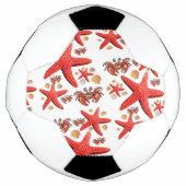 Soccer Ball Crab Stars Beach Fun Voetbal (Voorkant)