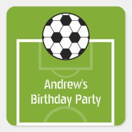 Soccer Ball & Field Birthday Party Stickers