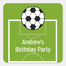 Soccer Ball & Field Birthday Party Stickers