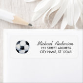 Soccer Ball Football Return Address label  (Insitu)
