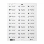 Soccer Ball Football Return Address label  (Full Sheet)