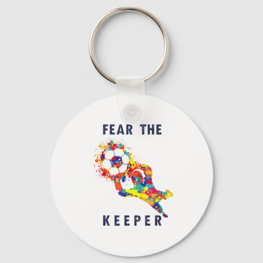 Soccer Ball Funny Goalie Keeper Quote  Sleutelhanger (Voorkant)