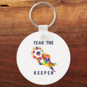 Soccer Ball Funny Goalie Keeper Quote  Sleutelhanger (Voorkant)