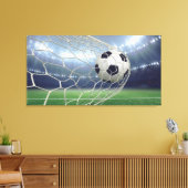 Soccer Ball Goal Net Stadium Action Canvas Afdruk (Insitu (Woonkamer))