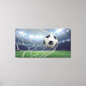 Soccer Ball Goal Net Stadium Action Canvas Afdruk (Voorkant)