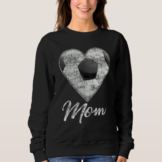 Soccer Ball Heart Mom Fan  Idea Mothrer Sport Trui (Voorkant)