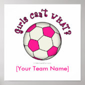 Soccer Ball in Pink Poster (Voorkant)