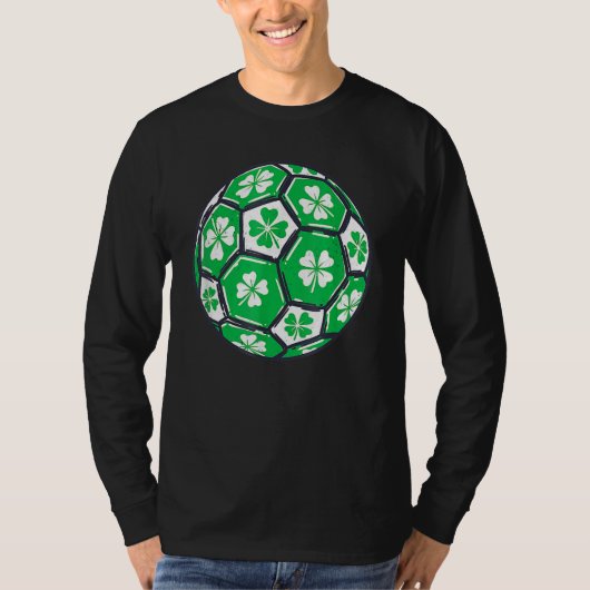 Soccer Ball Ireland Shamrock Irish St Patricks Day T-shirt (Voorkant)