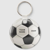 Soccer Ball Keychain | Personalized Team Name Year (Achterkant)