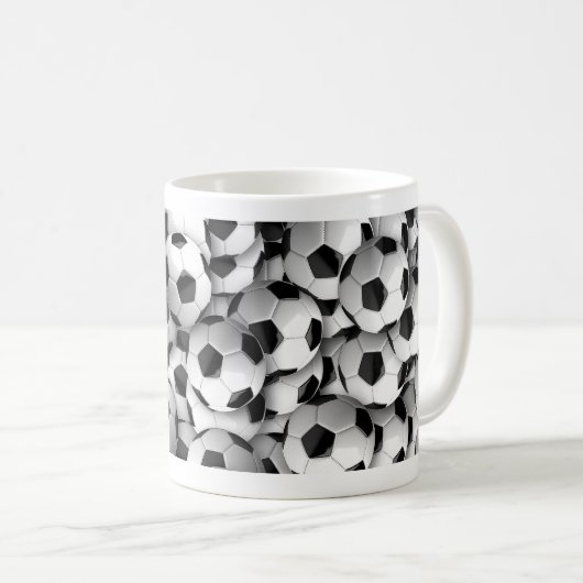 Soccer ball koffiemok (Voorkant rechts)