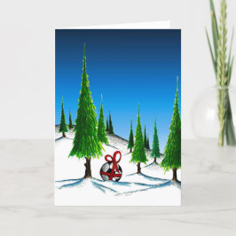 Soccer Ball Landscape - Christmas/Holiday Card Feestdagen Kaart