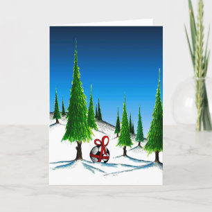 Soccer Ball Landscape - Christmas/Holiday Card Feestdagen Kaart
