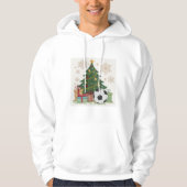 Soccer ball next to the Christmas tree Hoodie (Voorkant)