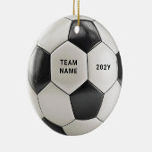 Soccer Ball Ornament | Personalized Team Name Year (Rechts)