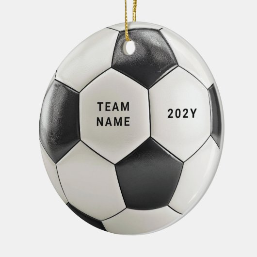 Soccer Ball Ornament | Personalized Team Name Year (Links)