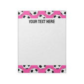 Soccer Ball Pattern Pink Notitieblok (Linkerzijde)