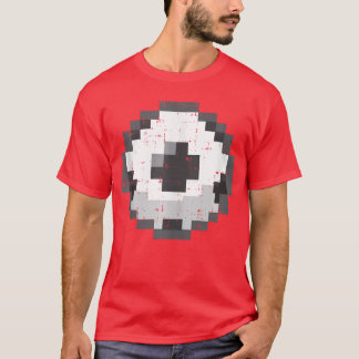 Soccer Ball Pielated 8 Bit Piel Gaming Cool Gamer  T-shirt