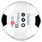 Soccer Ball Play Pause Stop Voetbal (Gedraaid)