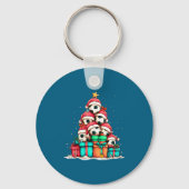 Soccer Ball Player Le Christmas Tree Xmas Long Sle Sleutelhanger (Voorkant)