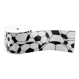 Soccer Ball Ribbon Football Sports Fan Ribbon Grosgrain Lint