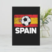 Soccer Ball Spain Flag Football Player 2021 Gift Kaart (Staand voorkant)