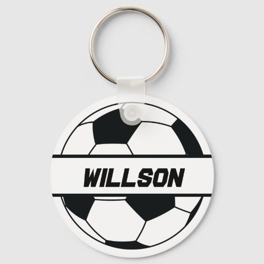 Soccer Ball Split Monogram Sleutelhanger (Voorkant)