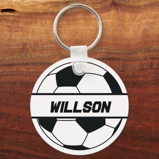 Soccer Ball Split Monogram Sleutelhanger (Voorkant)
