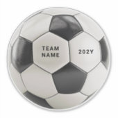 Soccer Ball Vinyl Sticker | Personalized Team Name (Voorkant)