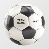 Soccer Ball Window Cling | Team Name Vinyl Decal (Vel)