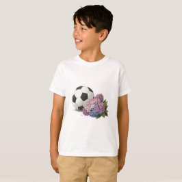 Soccer Ball with Hydrangea T-shirt