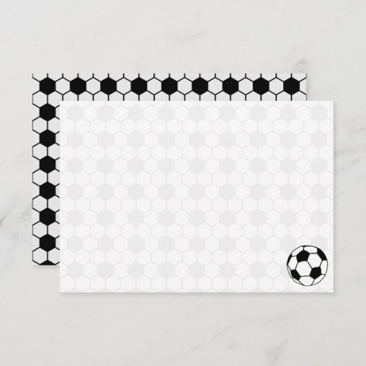 Soccer Balls Black and White Custom Blank Notitiekaartje (Voorkant / Achterkant)