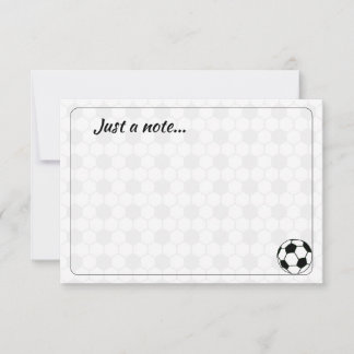 Soccer Balls Black and White Custom Just a Note Notitiekaartje