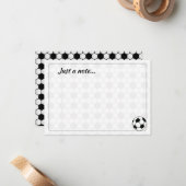 Soccer Balls Black and White Custom Just a Note Notitiekaartje (Voorkant / Achterkant in situ)