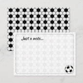 Soccer Balls Black and White Custom Just a Note Notitiekaartje (Voorkant / Achterkant)