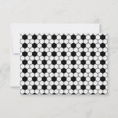 Soccer Balls Black and White Custom Lined Monogram Notitiekaartje (Achterkant)